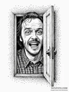 A sketch of jack torrance from the shining, p... - эскиз тату (№1752700989_0, 16.07.2025 21:23) — Tatufoto.com