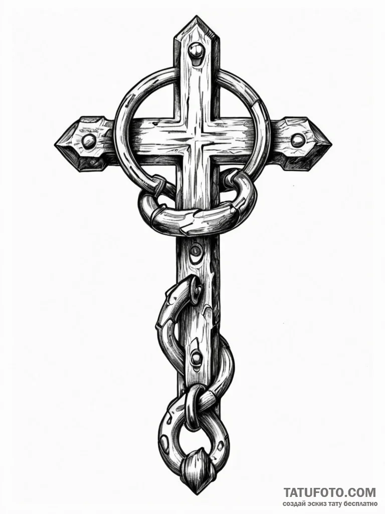 Shackles, tattoo drawing outline, black and g... - эскиз тату (№1752703012_0, 16.07.2025 21:56) — Tatufoto.com