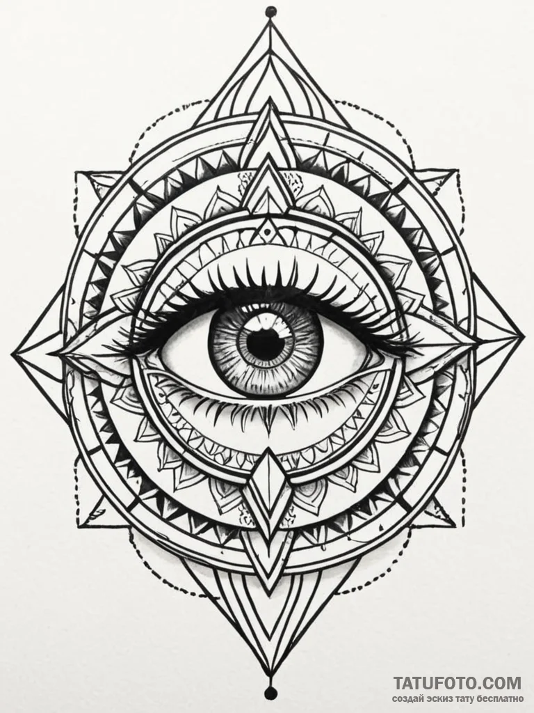 A watercolor tattoo of the bloody eye of elle… — эскиз тату (№1752704345_0, 16.07.2025 22:19) — Tatufoto.com