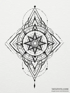 Tattoo design: geometric tattoo of dazhbog's... - эскиз тату (№1752705442_0, 16.07.2025 22:37) — Tatufoto.com