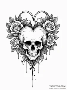 Tattoo sketch a subtle negative space heart i... - эскиз тату (№1752705993_0, 16.07.2025 22:46) — Tatufoto.com