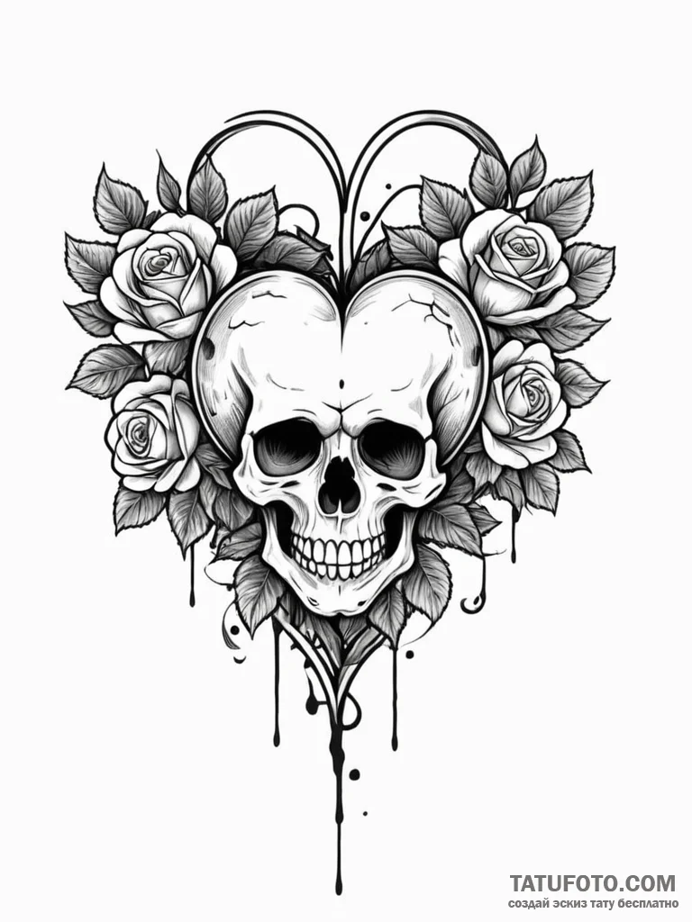Tattoo sketch a subtle negative space heart i… — эскиз тату (№1752705993_0, 16.07.2025 22:46) — Tatufoto.com