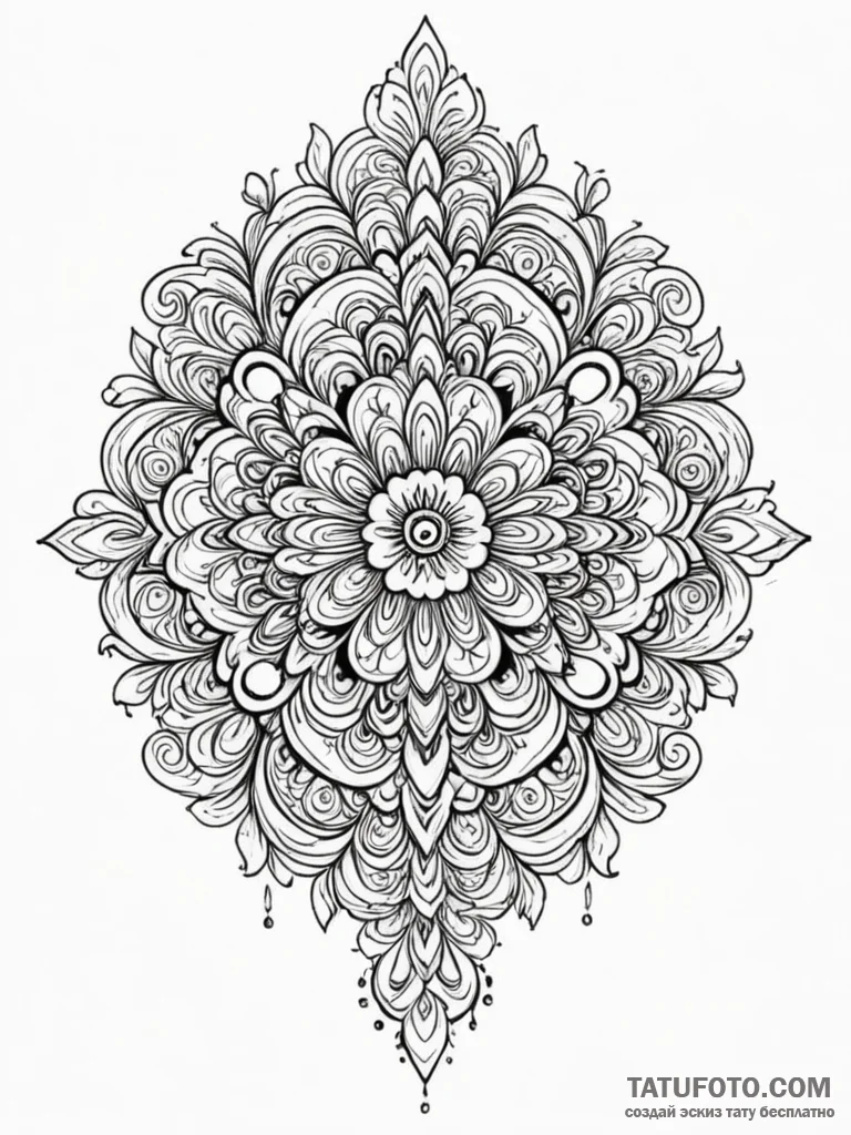 Icon, tattoo flash sheet design, ornamental t... - эскиз тату (№1752706230_0, 16.07.2025 22:50) — Tatufoto.com