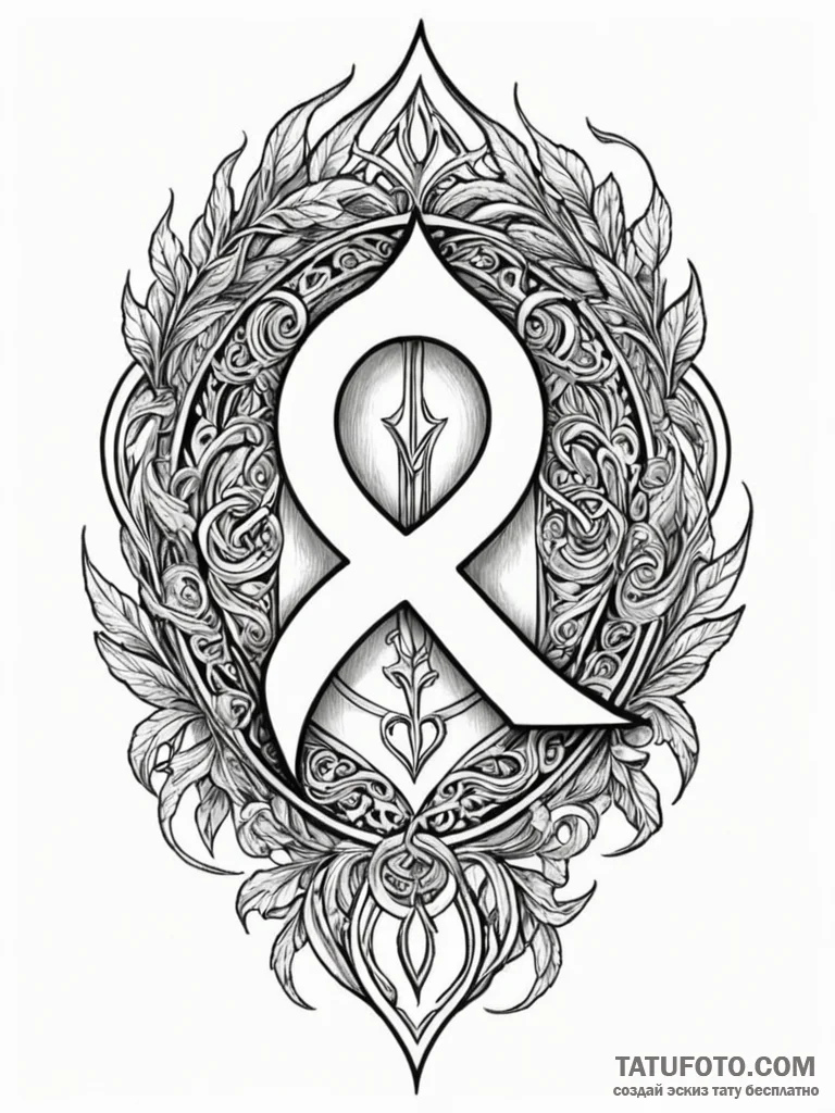 74. tattoo design: a minimalist «raduga» rune… — эскиз тату (№1752706938_0, 16.07.2025 23:02) — Tatufoto.com