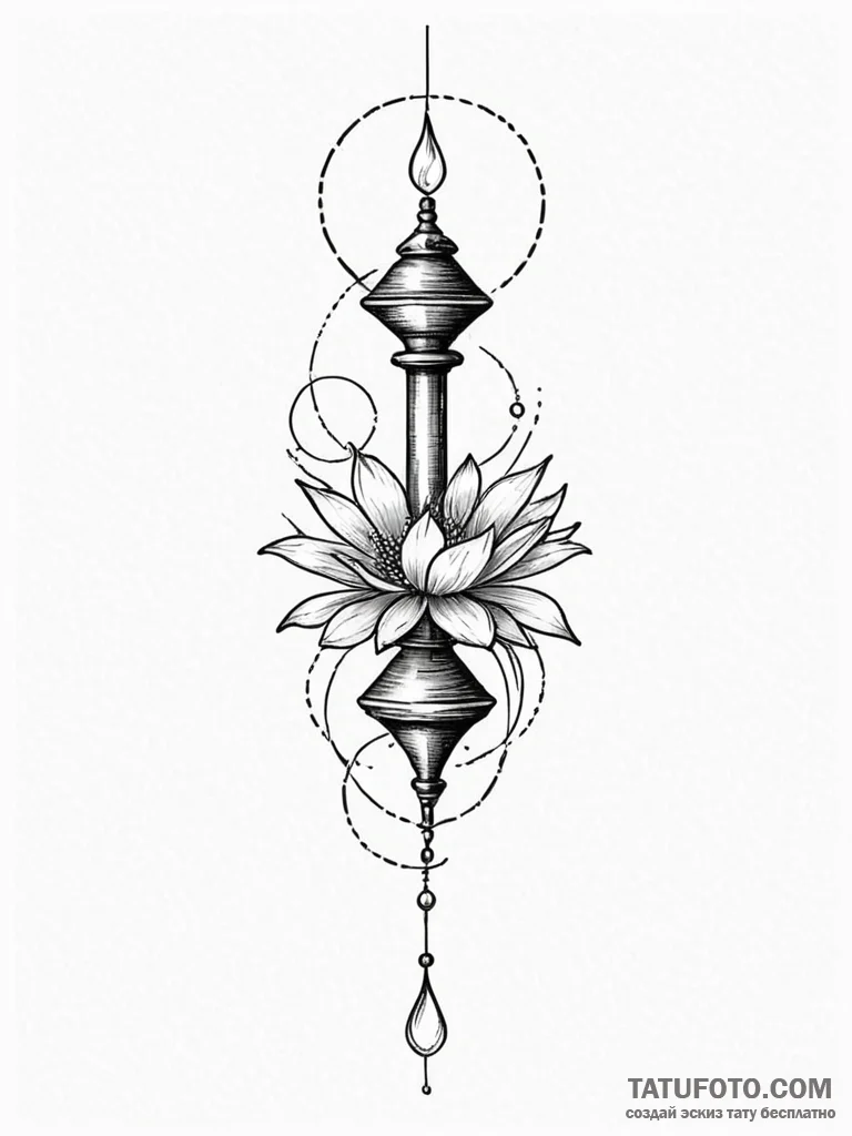 Tattoo sketch: a simple, elegant tattoo of a... - эскиз тату (№1752707173_0, 16.07.2025 23:06) — Tatufoto.com