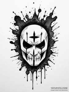 A watercolor tattoo of the rorschach test ink... - эскиз тату (№1752709375_0, 16.07.2025 23:42) — Tatufoto.com