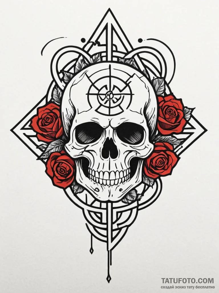 A linework tattoo of the maze symbol from wes... - эскиз тату (№1752710004_0, 16.07.2025 23:53) — Tatufoto.com