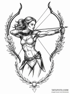 Tattoo sketch a realistic sagittarius archer,... - эскиз тату (№1752710081_0, 16.07.2025 23:54) — Tatufoto.com