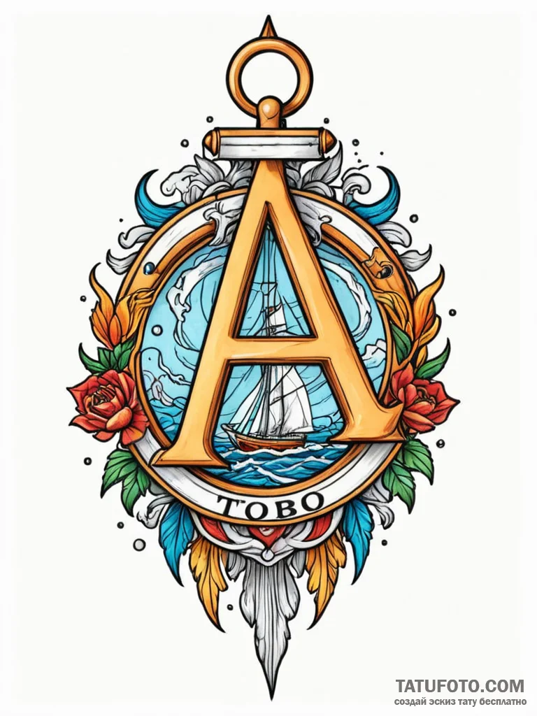 Tattoo design the first letter of a name tran… — эскиз тату (№1752711484_0, 17.07.2025 00:18) — Tatufoto.com