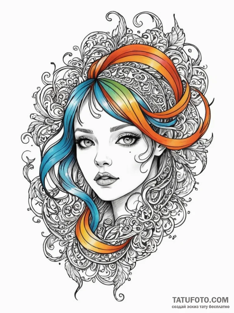 A linework tattoo of leeloo's multipass., tat... - эскиз тату (№1752711794_0, 17.07.2025 00:23) — Tatufoto.com