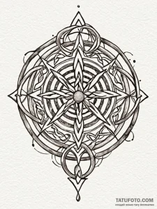 Tattoo design a zodiac symbol formed by inter... - эскиз тату (№1752712030_0, 17.07.2025 00:27) — Tatufoto.com