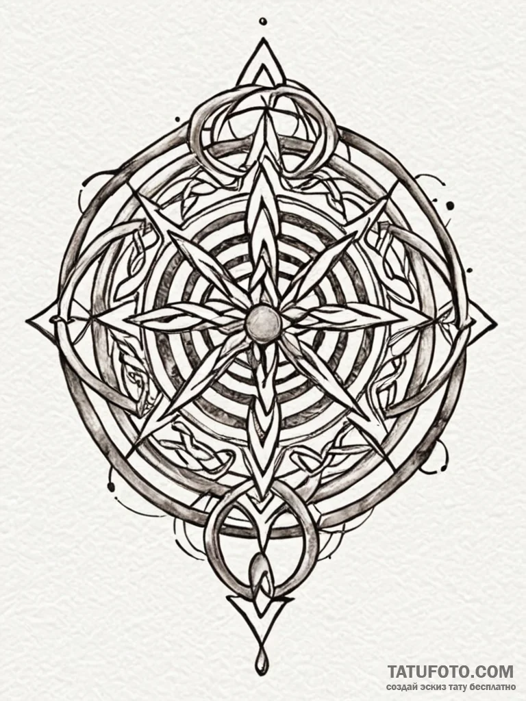 Tattoo design a zodiac symbol formed by inter... - эскиз тату (№1752712030_0, 17.07.2025 00:27) — Tatufoto.com