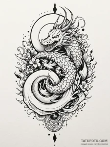 Tattoo design an abstract representation of a... - эскиз тату (№1752712342_0, 17.07.2025 00:32) — Tatufoto.com