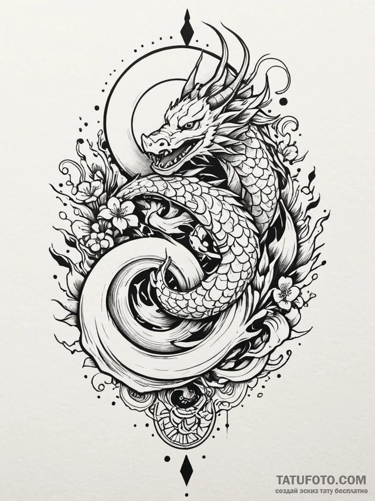 Tattoo design an abstract representation of a… — эскиз тату (№1752712342_0, 17.07.2025 00:32) — Tatufoto.com