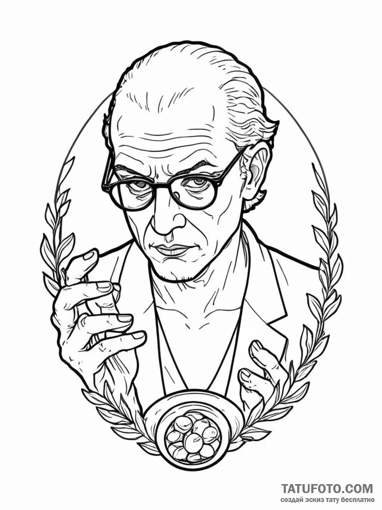 Neo-traditional portrait of morpheus, offerin... - эскиз тату (№1752712889_0, 17.07.2025 00:41) — Tatufoto.com