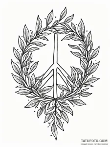 Tattoo sketch a minimalist olive branch, symb... - эскиз тату (№1752713043_0, 17.07.2025 00:44) — Tatufoto.com
