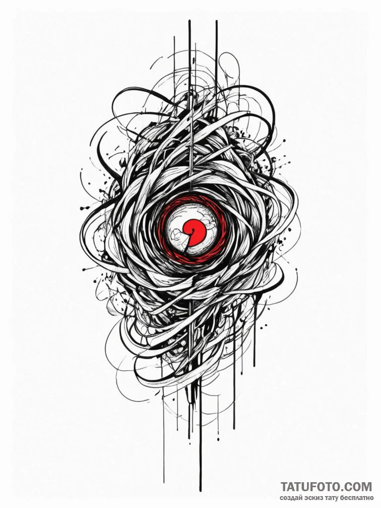 Tattoo sketch an abstract representation of "... - эскиз тату (№1752713352_0, 17.07.2025 00:49) — Tatufoto.com