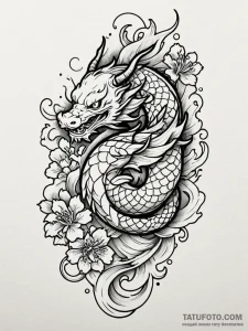 Clock, tattoo drawing outline, on a clean whi... - эскиз тату (№1752714799_0, 17.07.2025 01:13) — Tatufoto.com