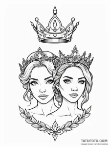 Tattoo sketch a simple, elegant crown on one... - эскиз тату (№1752716283_0, 17.07.2025 01:38) — Tatufoto.com
