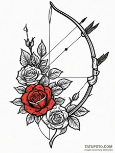Tattoo design an archer's bow with an arrow n... - эскиз тату (№1752717685_0, 17.07.2025 02:01) — Tatufoto.com