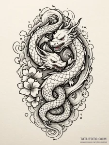Tattoo sketch a classic game controller split... - эскиз тату (№1752717998_0, 17.07.2025 02:06) — Tatufoto.com