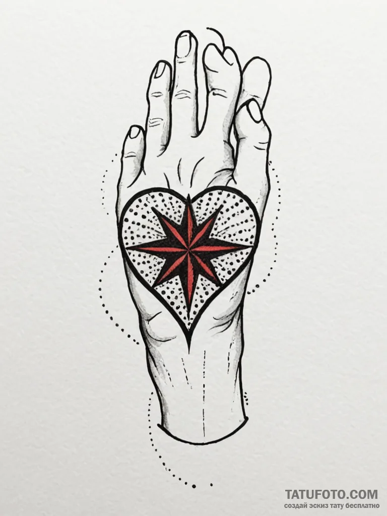 Tattoo design a tiny heart or star on the ank… — эскиз тату (№1752718539_0, 17.07.2025 02:15) — Tatufoto.com