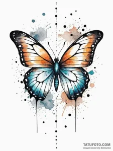 Tattoo design a minimalist geometric butterfl... - эскиз тату (№1752718615_0, 17.07.2025 02:16) — Tatufoto.com