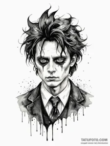 A neo-traditional portrait of edward scissorh... - эскиз тату (№1752719559_0, 17.07.2025 02:32) — Tatufoto.com