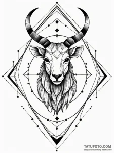 Tattoo design a zodiac animal with a combinat... - эскиз тату (№1752720196_0, 17.07.2025 02:43) — Tatufoto.com