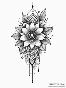 Tattoo design an abstract representation of h... - эскиз тату (№1752720277_0, 17.07.2025 02:44) — Tatufoto.com