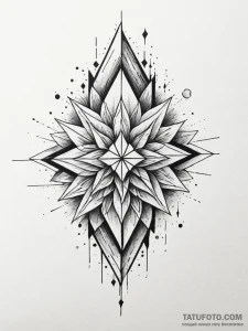 Tattoo design a geometric interpretation of a... - эскиз тату (№1752720437_0, 17.07.2025 02:47) — Tatufoto.com