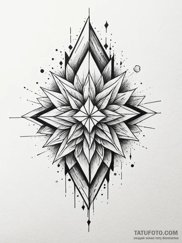 Tattoo design a geometric interpretation of a… — эскиз тату (№1752720437_0, 17.07.2025 02:47) — Tatufoto.com