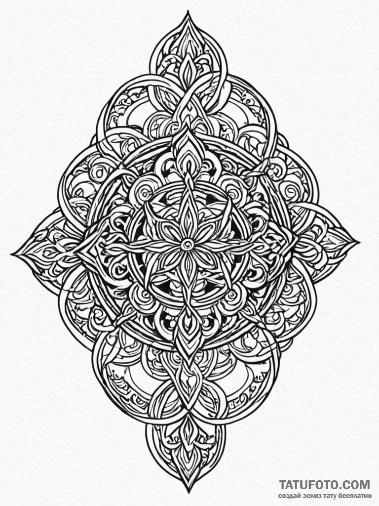 Tattoo sketch a simple, elegant knot that can... - эскиз тату (№1752720596_0, 17.07.2025 02:49) — Tatufoto.com