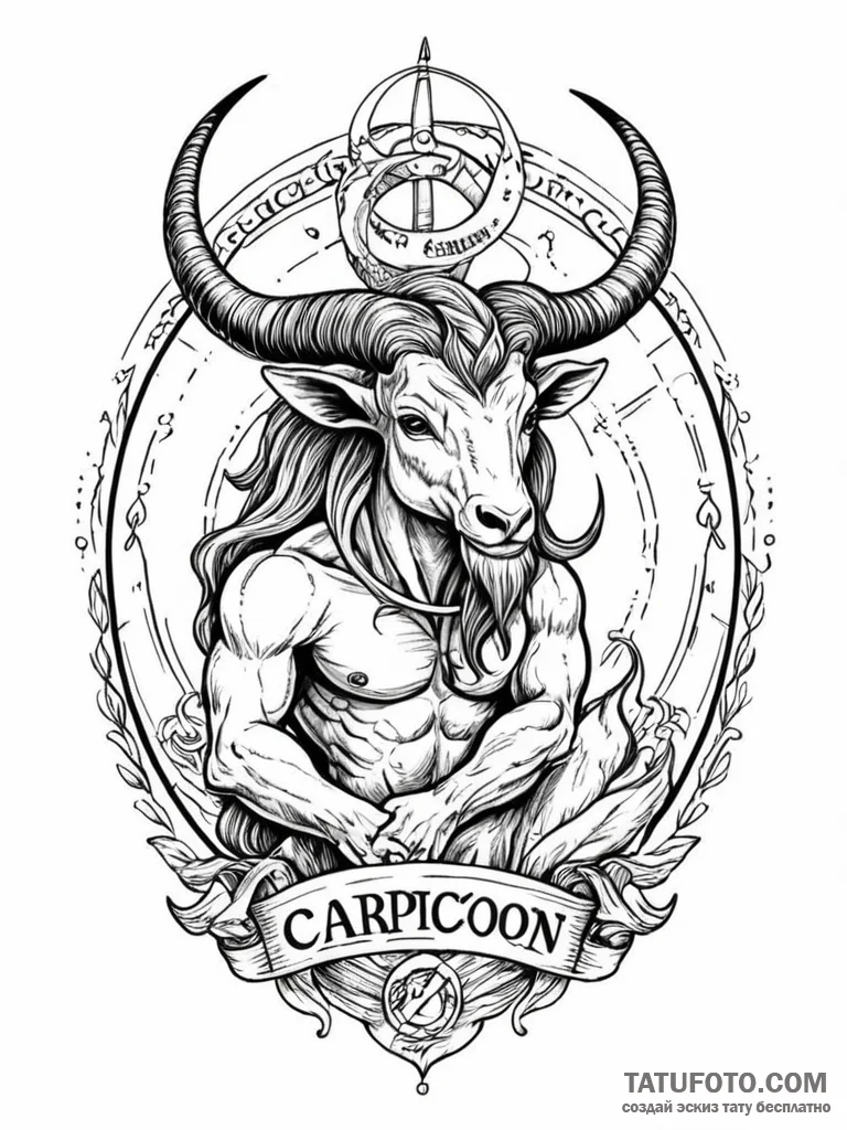 Tattoo design "i use" text for capricorn, wit... - эскиз тату (№1752720995_0, 17.07.2025 02:56) — Tatufoto.com