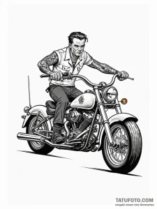 A graphic novel panel of butch coolidge on ze... - эскиз тату (№1752721393_0, 17.07.2025 03:03) — Tatufoto.com