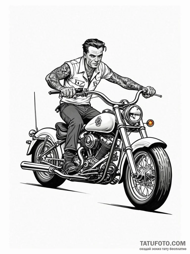 A graphic novel panel of butch coolidge on ze… — эскиз тату (№1752721393_0, 17.07.2025 03:03) — Tatufoto.com