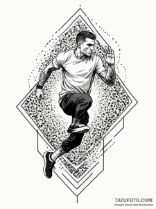 Tattoo design a stylized representation of po... - эскиз тату (№1752721473_0, 17.07.2025 03:04) — Tatufoto.com