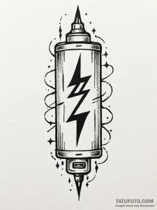 Tattoo design a 'battery full' symbol on one,... - эскиз тату (№1752721714_0, 17.07.2025 03:08) — Tatufoto.com