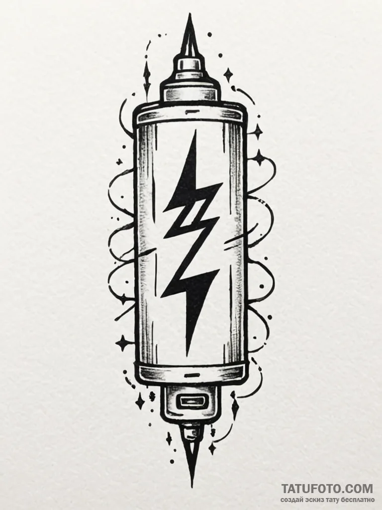 Tattoo design a 'battery full' symbol on one,... - эскиз тату (№1752721714_0, 17.07.2025 03:08) — Tatufoto.com