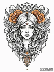 Tattoo sketch an abstract representation of c... - эскиз тату (№1752722718_0, 17.07.2025 03:25) — Tatufoto.com