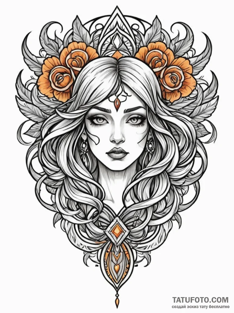 Tattoo sketch an abstract representation of c... - эскиз тату (№1752722718_0, 17.07.2025 03:25) — Tatufoto.com