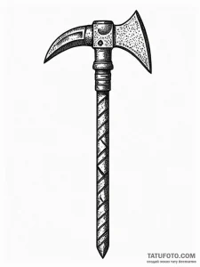Tattoo design a miner's pickaxe, symbolizing... - эскиз тату (№1752722871_0, 17.07.2025 03:27) — Tatufoto.com