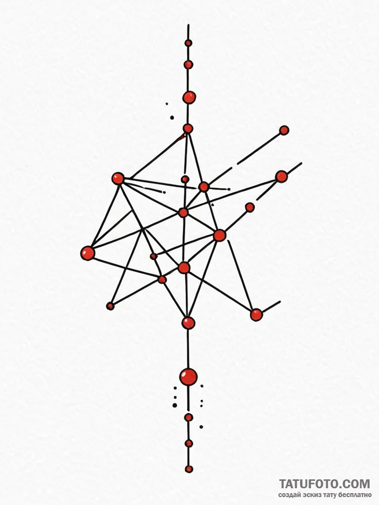 Tattoo sketch a delicate constellation of a s... - эскиз тату (№1752723405_0, 17.07.2025 03:36) — Tatufoto.com