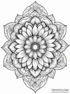 Chamomile, artistic tattoo sketch, black and... - эскиз тату (№1752724830_0, 17.07.2025 04:00) — Tatufoto.com