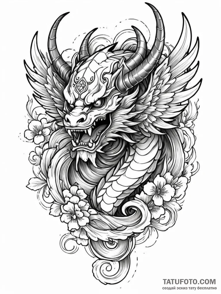 A linework design of a valkyrie's helmet, wit... - эскиз тату (№1752725464_0, 17.07.2025 04:11) — Tatufoto.com
