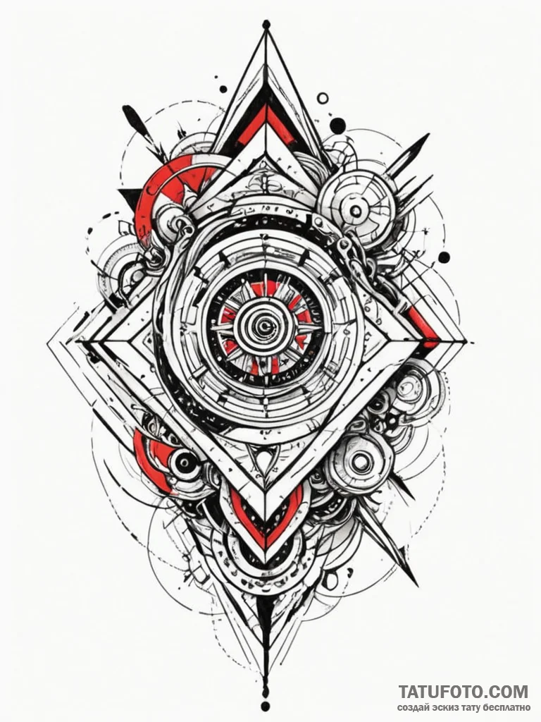 Tattoo design an abstract pattern of gaming u... - эскиз тату (№1752725543_0, 17.07.2025 04:12) — Tatufoto.com