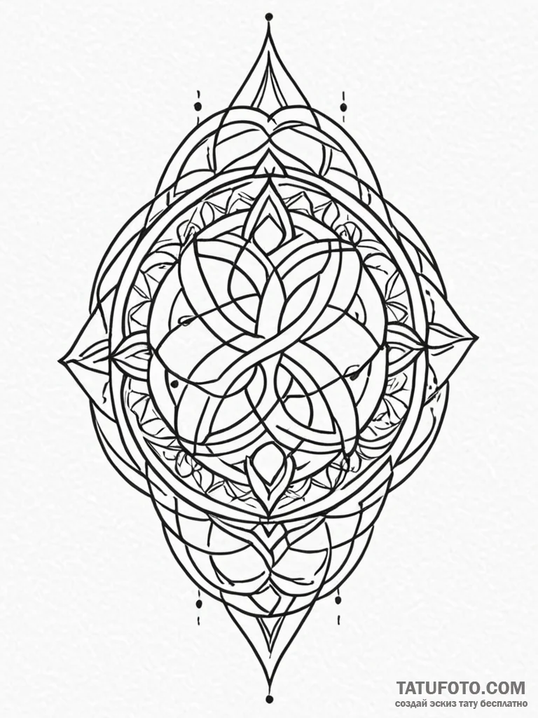 Tattoo sketch an infinity symbol made of two… — эскиз тату (№1752725784_0, 17.07.2025 04:16) — Tatufoto.com