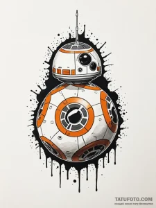39. a tattoo flash sheet of star wars droids:... - эскиз тату (№1752725863_0, 17.07.2025 04:17) — Tatufoto.com