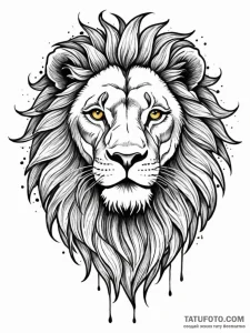 Tattoo sketch a leo lion's eye subtly integra... - эскиз тату (№1752726722_0, 17.07.2025 04:32) — Tatufoto.com