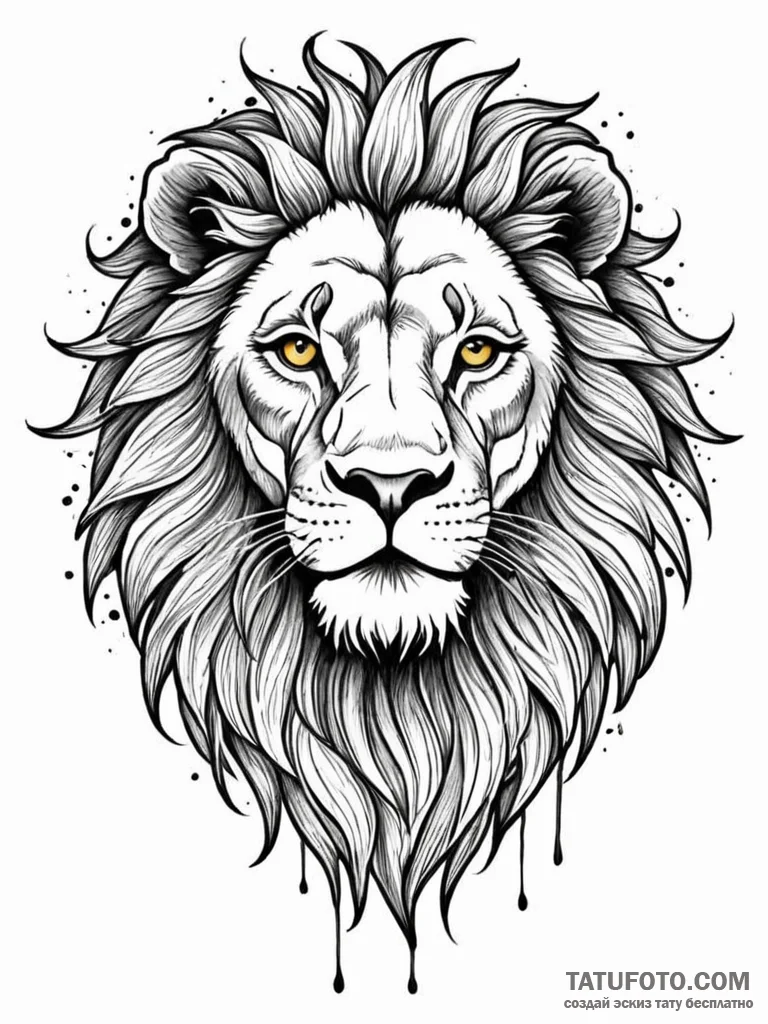 Tattoo sketch a leo lion’s eye subtly integra… — эскиз тату (№1752726722_0, 17.07.2025 04:32) — Tatufoto.com
